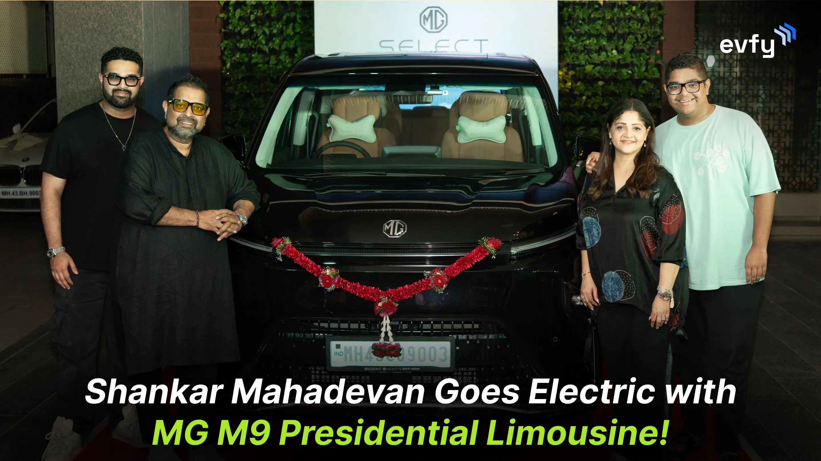 Shankar Mahadevan Goes Electric with MG M9 Presidential Limousine!